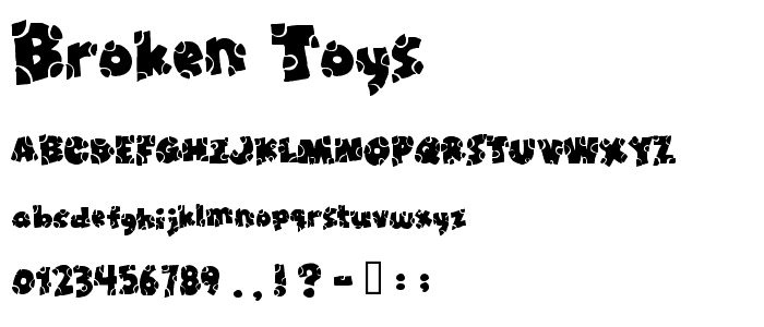 Broken Toys font